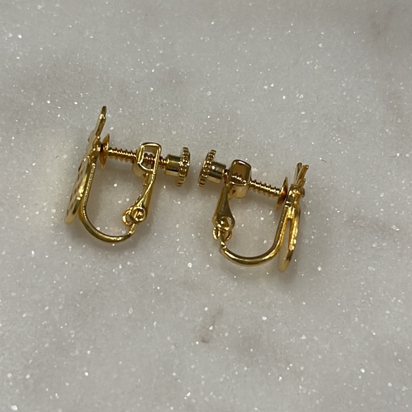 Pineapple Clip-On Earrings (Gold Metal) - Picture 2 of 4